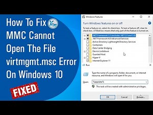 ✅ How To Fix MMC Cannot Open The File virtmgmt.msc Error On Windows 10 (2021)