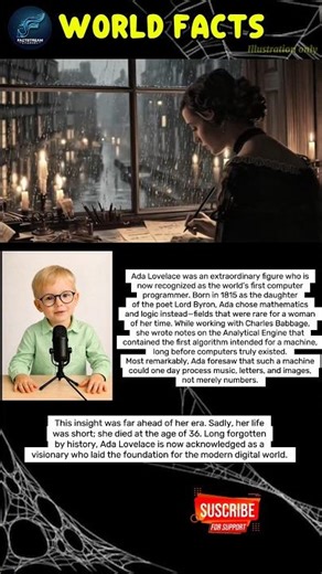 LONG BEFORE COMPUTERS EXISTED, SHE PROGRAMMED THE WORLD | ADA LOVELACE #shorts #worldfacts #history