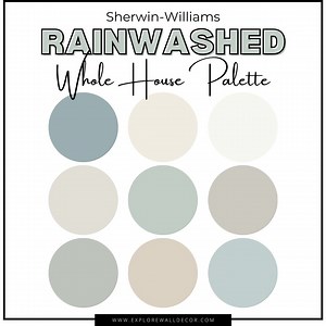 Sherwin Williams Rainwashed Whole House Paint Palette (digital Download) - Etsy