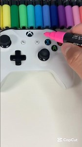 Custom Xbox Controller using paint markers! 😱🥶#arrtxmarkers #posca #custom #art #kpopdemonhunters