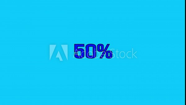 Count down from 0 to 100 on, number counter loading bar animation. Calculate percentage from 1 to 100 animation, 4k video.