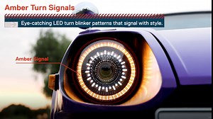 TRUE MODS 7 Inch Round LED Headlight Black H6024 2d1 High Low Sealed Beam [DOT] HALO DRL Turn Signal Replacement for Jeep Wrangler JK JKU TJ CJ Chevy Ford Nissan Hummer H1 H2 Land Rover Defender Mazda