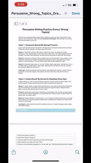 “Funny Persuasive Writing Practice: Arguing Silly Ideas!”