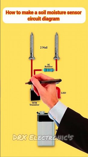 how to make a soil moisture sensor circuit diagram