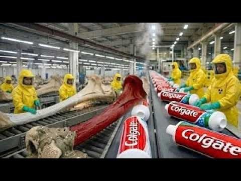 Inside the Toothpaste Factory — From Animal Bones to Toothpaste | Full Process