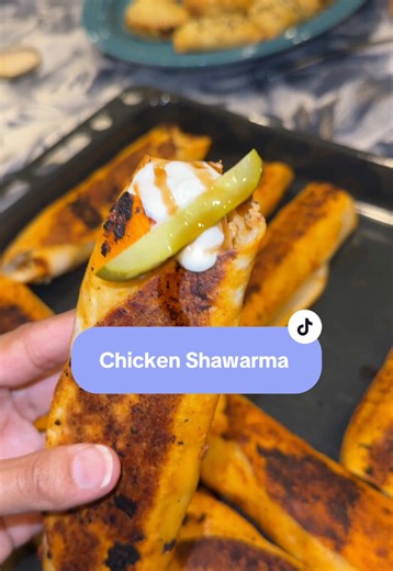 These grilled chicken shawarmas are packed with flavour and so easy to make at home! They taste so authentic and so delicious 🤤 Juicy spiced chicken, creamy garlic sauce and a crispy toasted wrap...Honestly better than any takeaway! 🤩 Grilled Chicken Shawarmas Chicken marinade 3 tbsp yogurt 2 tsp paprika 2 tsp cumin powder 1 tsp black pepper ¾ tsp cinnamon ½ tsp allspice 2 tsp baharat spice (or any Arab spice blend) 1 tsp sumac 3 tsp freshly crushed garlic 2 tsp salt 4 tbsp pickle juice 2 tsp 