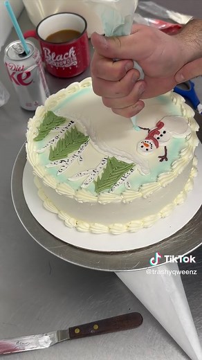 Winter Wonderland Buttercream Scene | Cake Decorating Tutorial