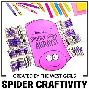Halloween Math Spider Craft Multiplication Arrays Activities 2nd 3rd 4th Grade