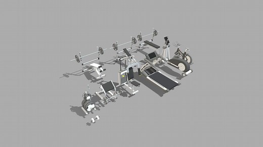 Gym Equipment - Download Free 3D model by squalll_999