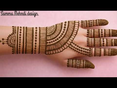 Simple Front Hand Mehndi Design Step by Step | Easy & Clean Lines TutorialEasy Arabic Mehndi designs