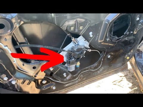 How to remove door glass and window regulator with motor Chevrolet Equinox 2010-2017