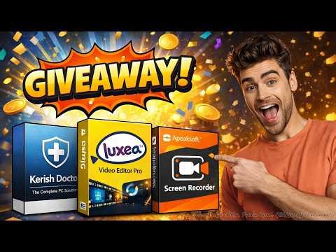 Get 3 PAID Apps FREE Official GIVEAWAYS | Kerish Doctor, Luxea Video Editor, Apeaksoft Screen Rec