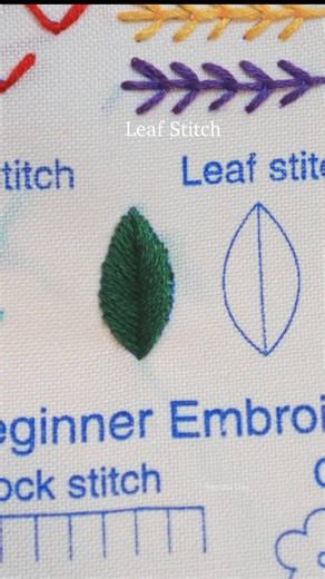 Leaf Stitch Embroidery Tutorial for Beginners