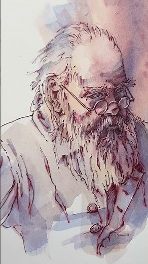 Wash, Then Pen, Then More Wash. Water Soluble Ink and Watercolor