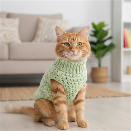 Cat Sweater Crochet Pattern | Easy Sweater Crochet Pattern for Cats and Kittens | Amigurumi Cat Sweater | pdf file - Etsy