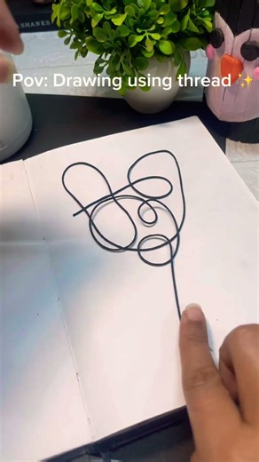 Drawing using thread ✨ #art#shorts