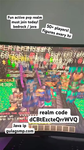 #minecraft #bedrock #java #realm Realm Code: dCBtEzcteQrrWVQ Java IP: gulagsmp.com Discord: uZWHhdWUPn