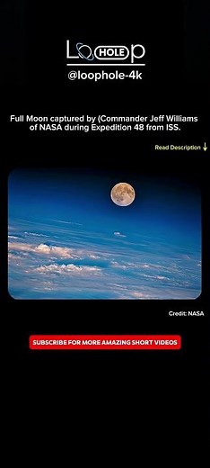 The Rare “Strawberry Moon” Seen From SPACE 😳🌕 #space #shorts
