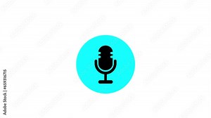 microphone Icon of nice animated for your videos easy to use with Transparent Background..