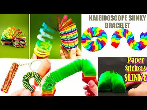 Paper SLINKIES | Origami rainbow slinky easy | Origami spring 🔥 how to make origami