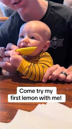 Come try my first lemon with me! 😜 momlife heart full ❣️ #momlifeheartfull