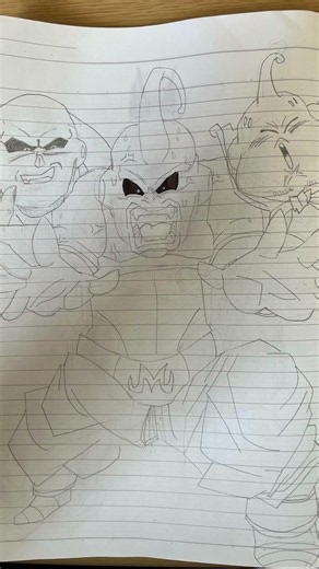 初めて魔人ブウ描いてみた！#魔人ブウ#ドラゴンボール