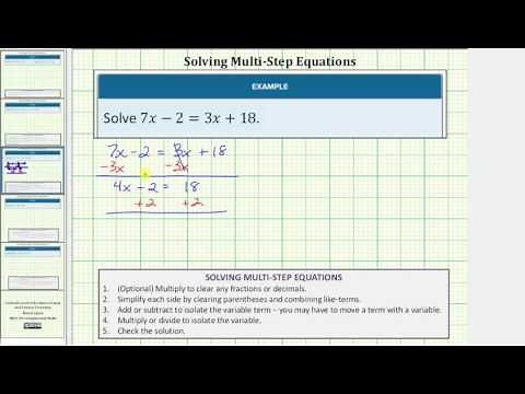 Solve an Equation with Variable on Both Sides