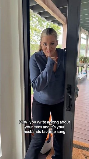 Them: what does your husband think about you singing songs about your exes. My husband: 🕺