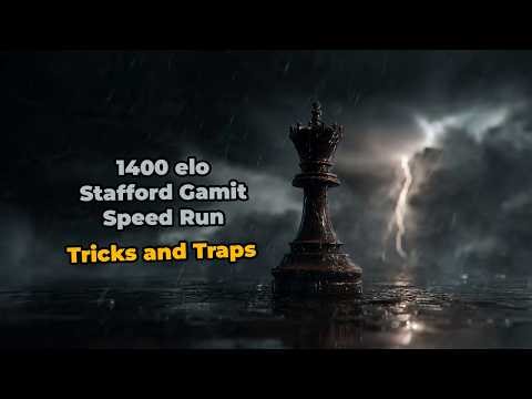 1400 Elo Stafford Gambit Speed Run Tricks and Traps Chess Game #chessstrategy #chesstricks