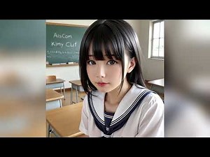 Cute Japanese Girl Studying in Her Classroom 📖💖