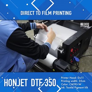 1.3K views · 54 comments | HONJET DTF 350 - the latest Direct to Film Printer.  It is capable of printing to cotton, silk, polyester, denim and more. DTF technology is quickly becoming one of the most popular technologies for textile printing compared to traditional printing methods. We offer machines and printing services. PM us for more details 卵亂 #diyprinting #directtofilmprinting | DIY PRINTING | Facebook