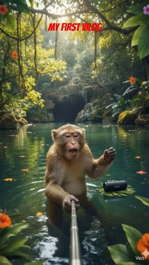 monkey vilogging #travel #mountains #nature #funny #cat #food #lion