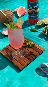 Watermelon Coconut Cooler—3 ingredients, 3 steps. Did we mention it’s sugar free? Let’s cool off 🍉 🥥 🌱 2 tbsp Torani Sugar-Free Watermelon Syrup Coconut water Juice of one lime Combine all ingredients over ice, garnish with watermelon chunks and fresh mint, and enjoy! https://bit.ly/3tDUvLW | Torani