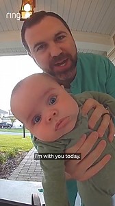 The perks of living close to family! 🥹❤️ "My sister and I live next door to each other," Megan explains. "We are both nurses, and her husband was dropping the baby off to me for her first shift back from maternity leave." | Ring