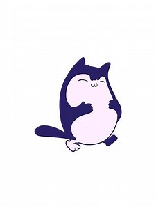 sales flash animation of a fun design of a cartoon cat