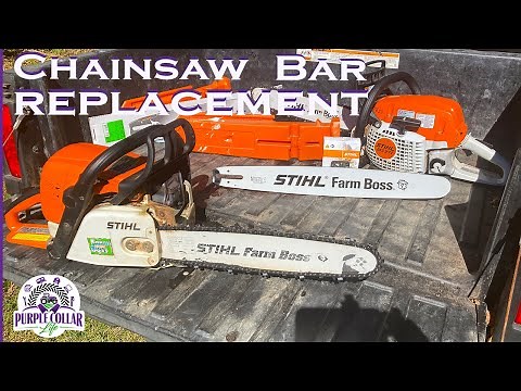 How to replace a chainsaw bar - step by step tutorial