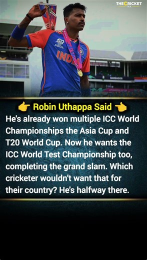 Robin Uthappa says Hardik is halfway there 🇮🇳🔥 #HardikPandya #WTC #TeamIndia