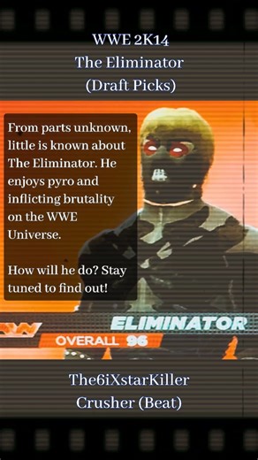 WWE 2K14 PS3 Game Highlight Created Wrestler - The Eliminator - 6iXstar #wwe #shorts #shortvideo