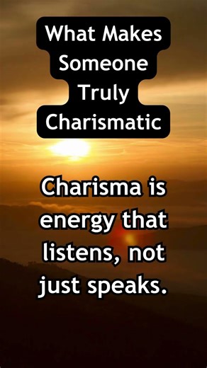 Charisma Isn’t Loud… It Listens ✨🧠 #emotionalculture #emotions