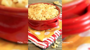 Homemade Macaroni and Cheese