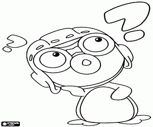 The curious penguin Pororo coloring page printable game