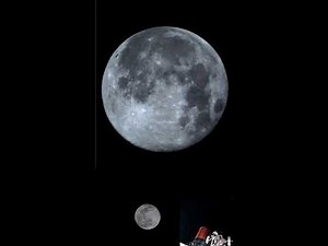 Beaver Supermoon LIVE through my telescope! #telescope #supermoon