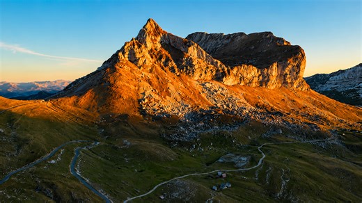 How were these alpine roads built?