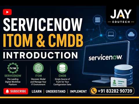 ServiceNow ITOM & CMDB Introduction | Complete Beginner Guide | Jay Edutech