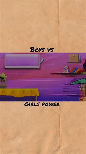 cartoon animation on Instagram: "Boys vs girls power #teacher #girls #boys #mam #class #2danimation #animation #trendingreels #illustration #fypシ"