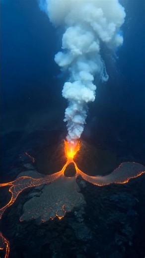 Fire Beneath the Sea - Ultra Realistic Underwater Volcano Eruption! #oceanlife #underwater volcano