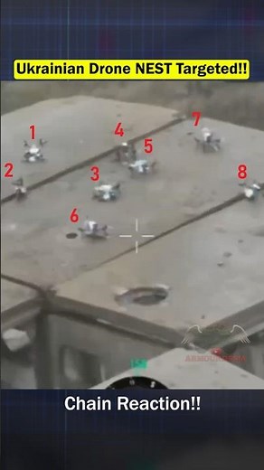 Russian Drone Target Ukrainian FPV Drones Nest on Rooftop!!