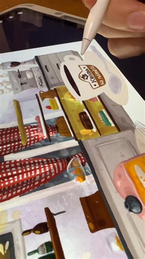 Finally finished this little paper project that has been waiting half-done for months ❤️ Feels so good to bring it to life at last! ☕️ | Saturday Sketch