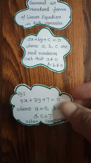 General form of linear equation in two variables | class 9 cbse maths