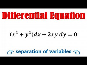 Solve the differential equation (x^2+y^2)dx+2xydy=0